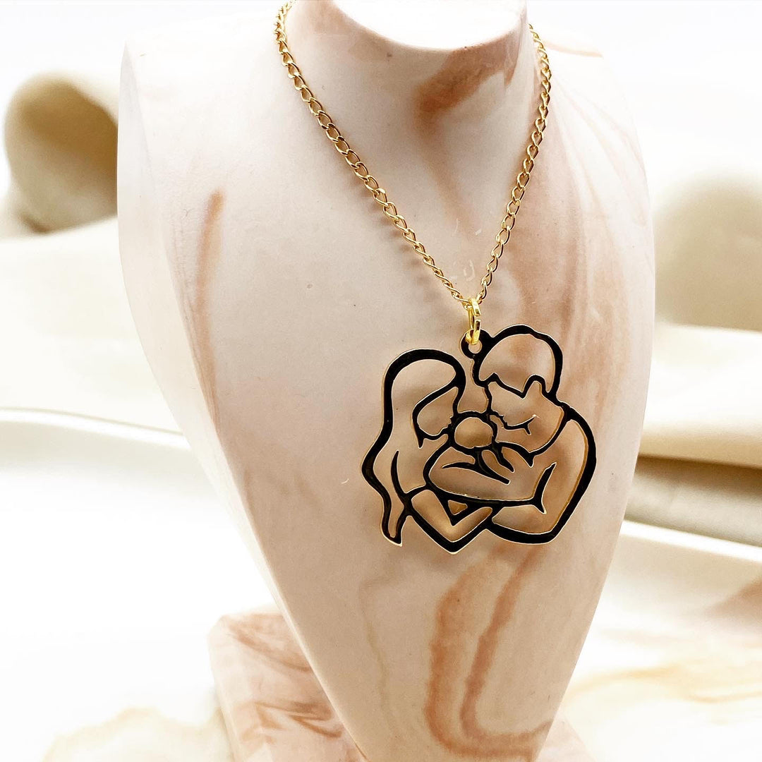 Collar silueta Mamá, Papá y Bebé «Colección Mamá»