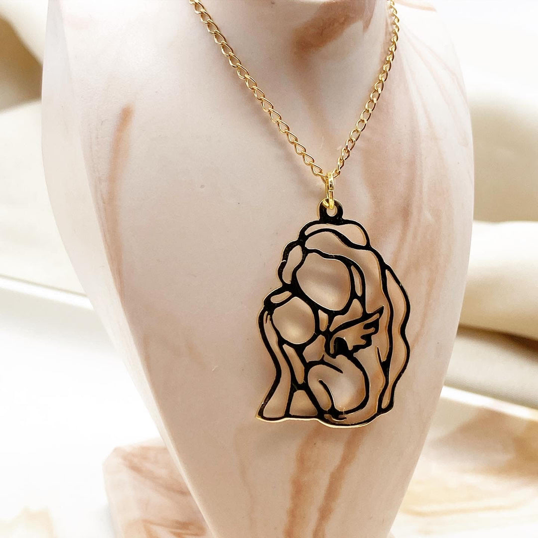 Collar silueta Mamá y Bebé Ángel «Colección Mamá»