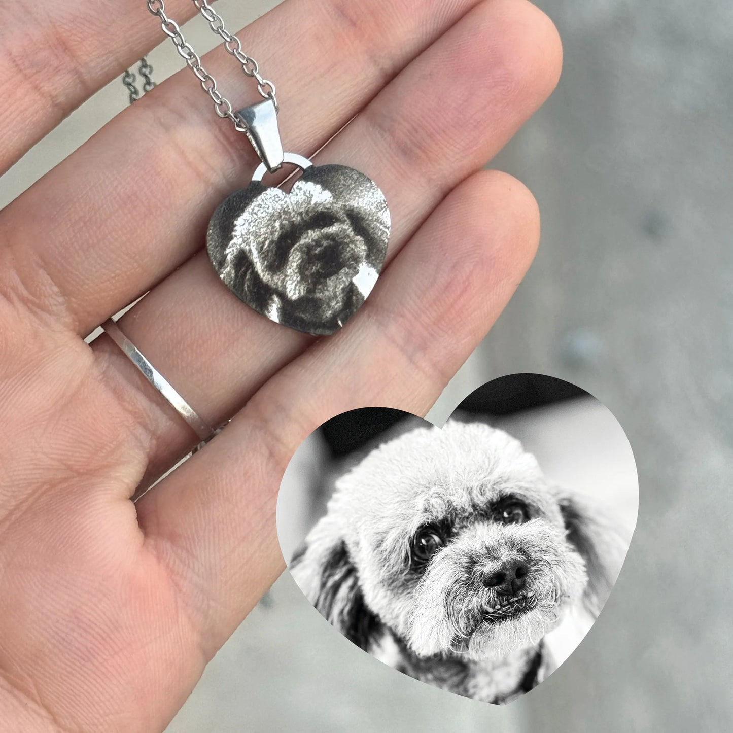 PAR COLLARES PERSONALIZADOS - CON TU FOTO GRABADA