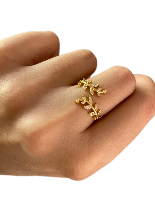 Anillo de hojas