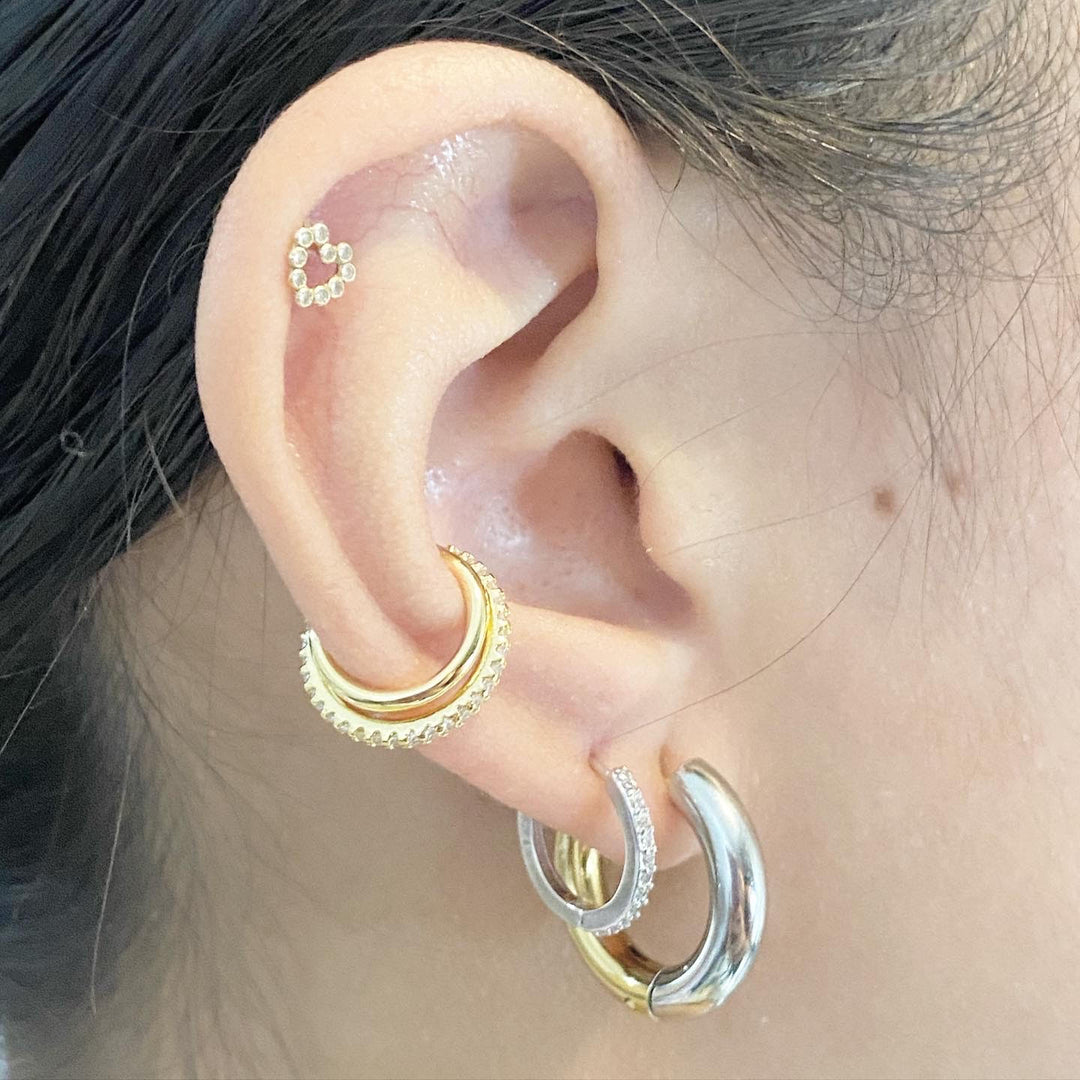 Double gold earcuff