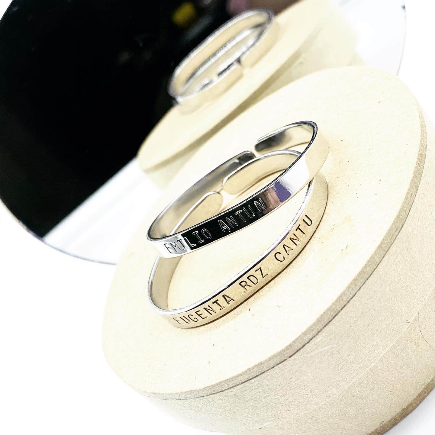 2 Pulseras Ixchel «Grabado Sencillo» (Acero Inoxidable) ★PROMO★