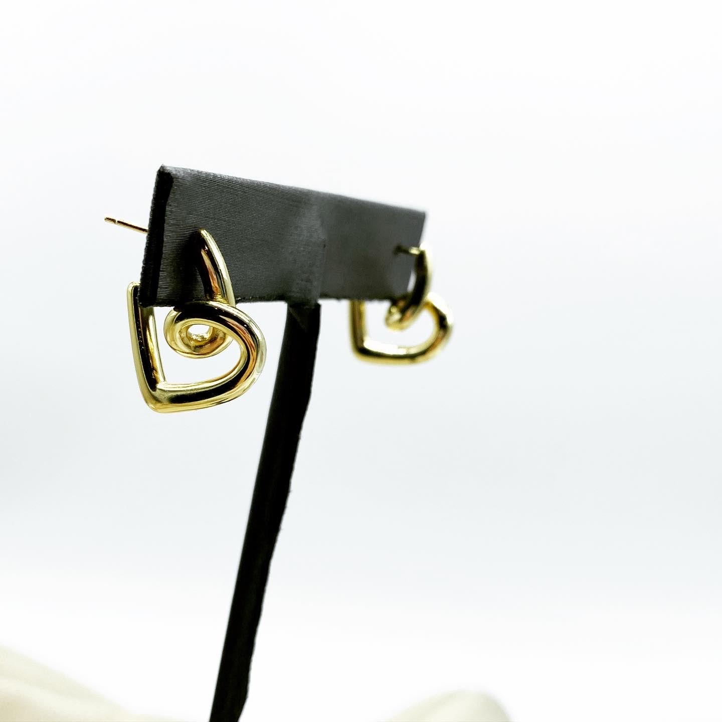 Aretes de corazón abstracto