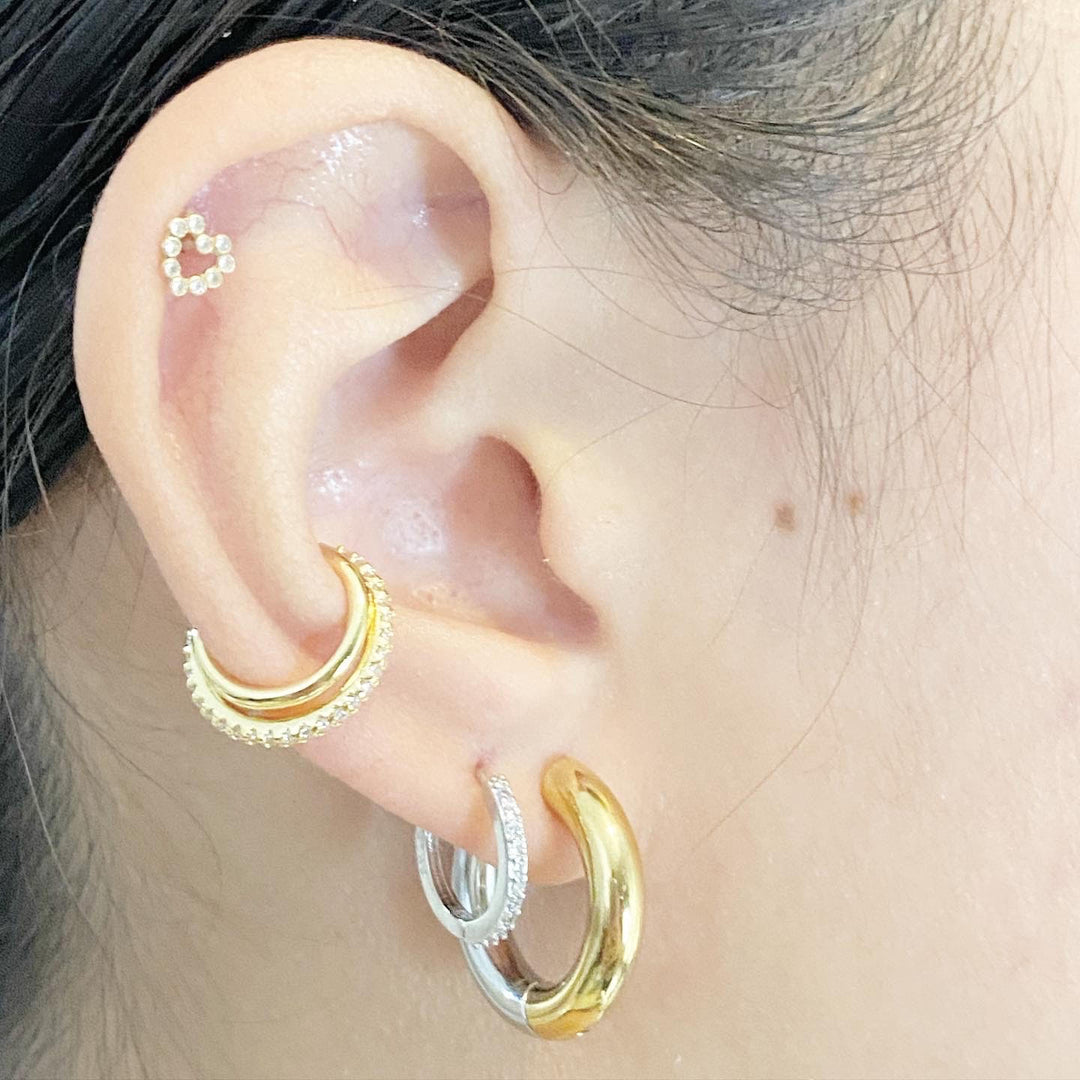 Double gold earcuff