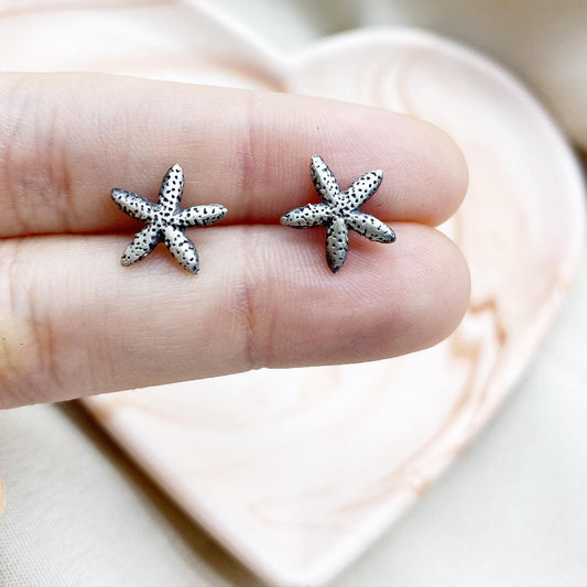 Aretes Estrella de Mar «Plata 925 con acabado antiguo»