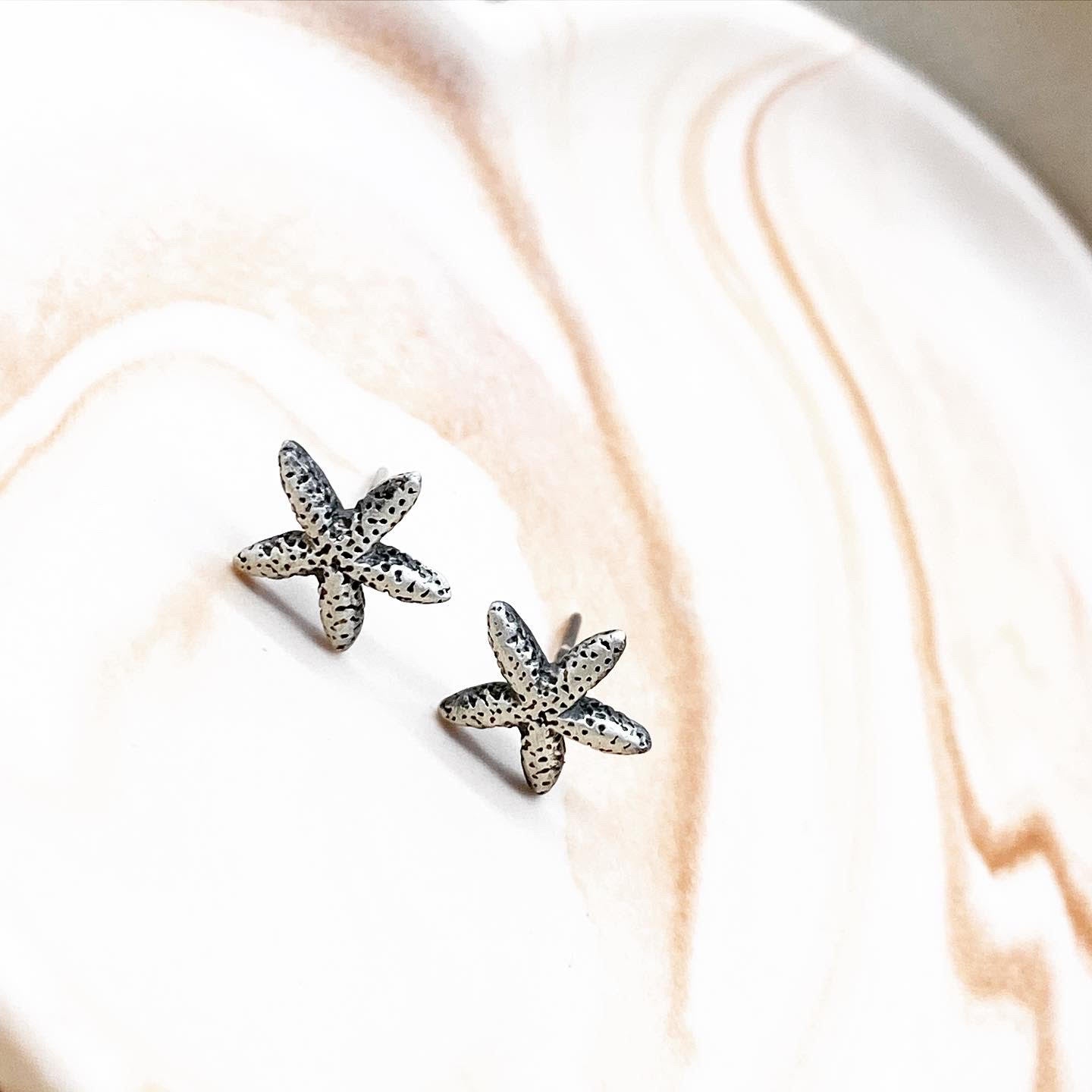 Aretes Estrella de Mar «Plata 925 con acabado antiguo»