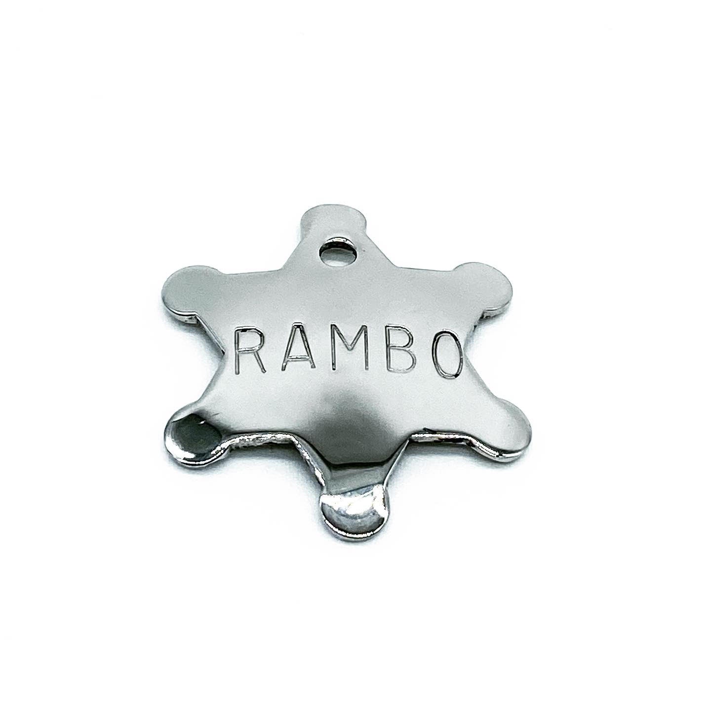 Plaquita Mascota Estrella tipo policia