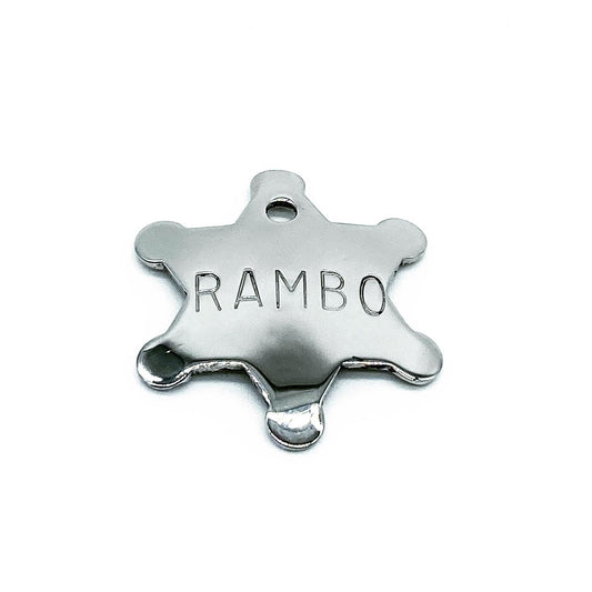 Plaquita Mascota Estrella tipo policia