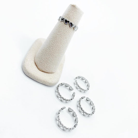 Anillo Corazones Encaje