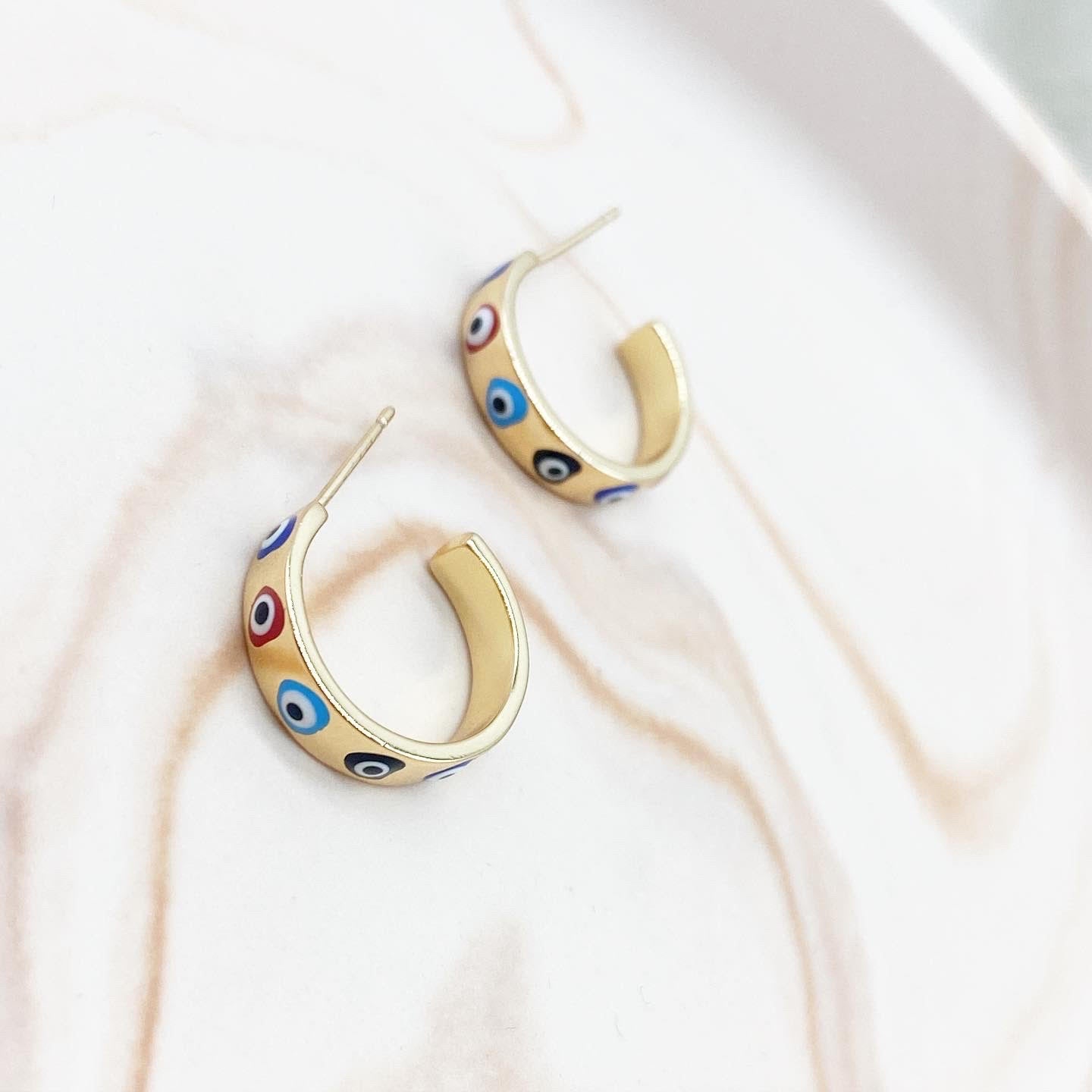 Heart Turkish Eye Huggies