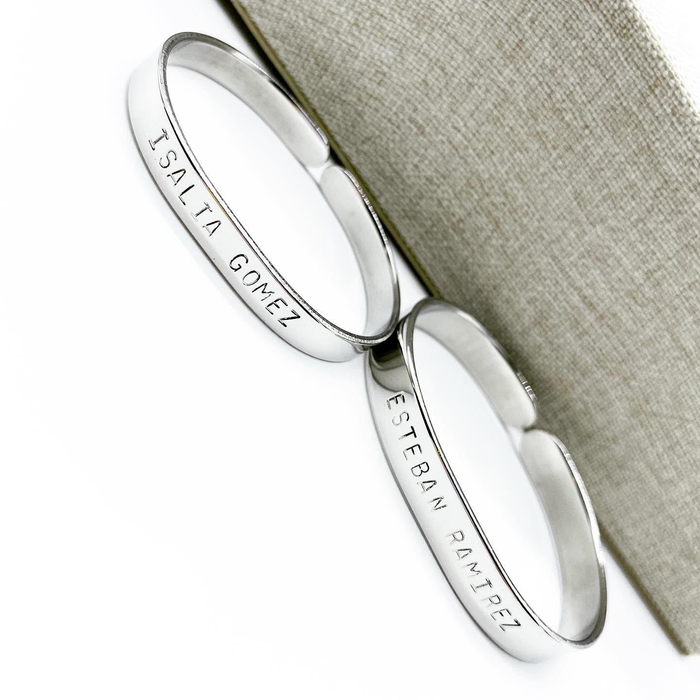 2 Pulseras Ixchel «Grabado Doble» (Acero Inoxidable) ★PROMO★