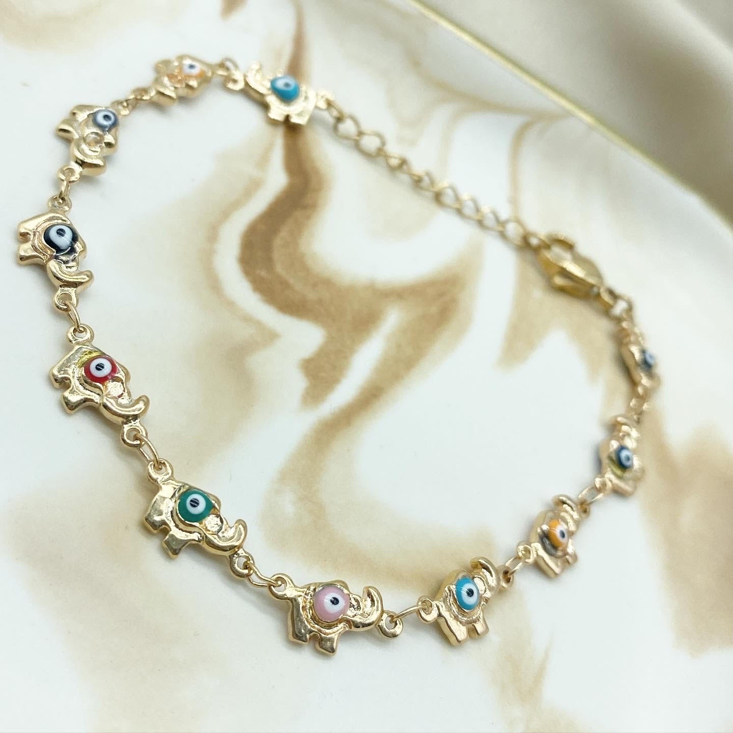 Pulsera Turkish Eyes + Elefantes