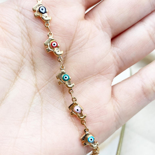 Pulsera Turkish Eyes + Elefantes