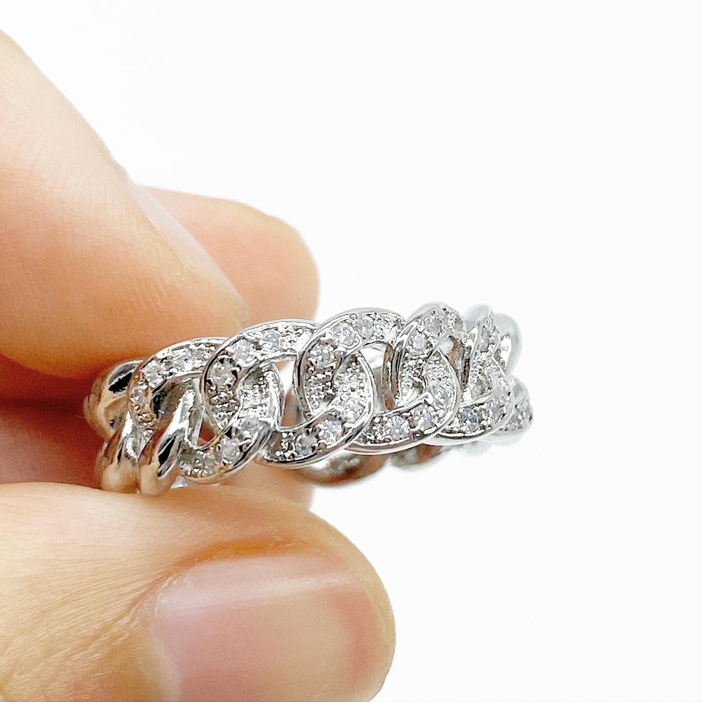 Anillo de cadena chunky