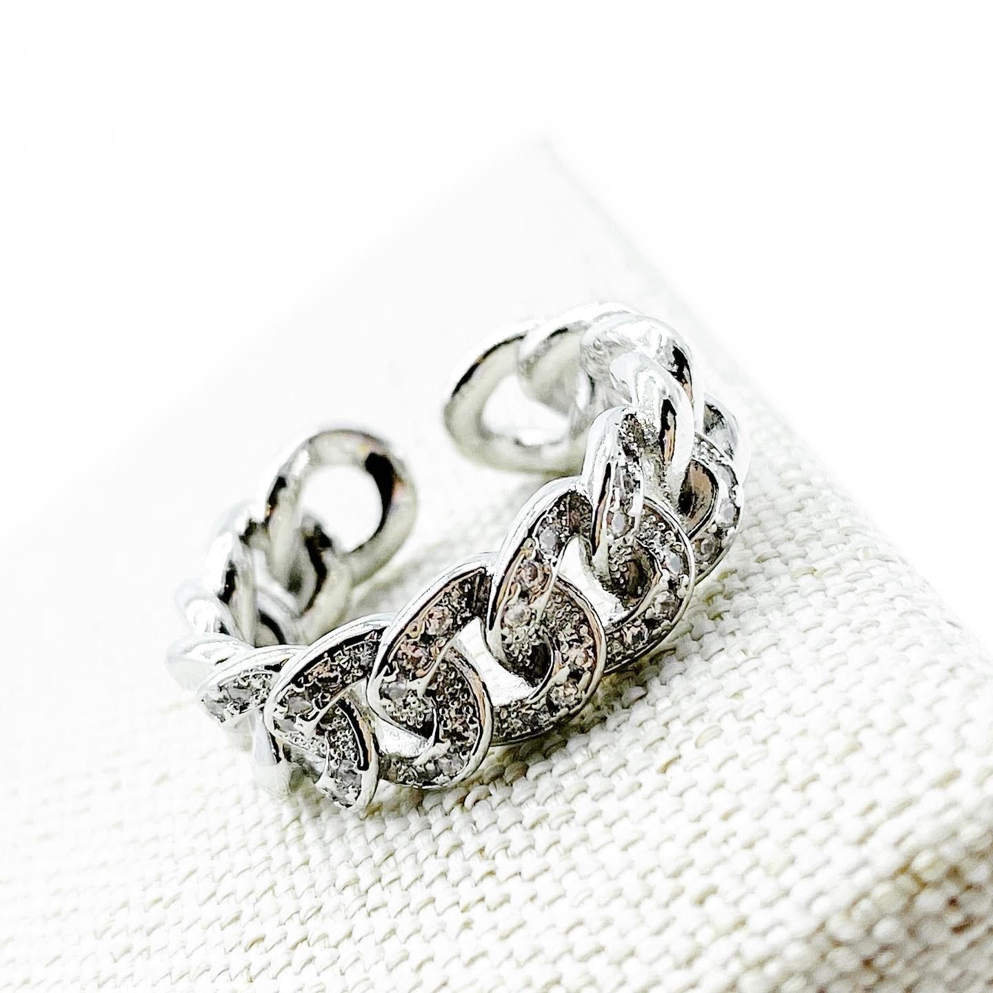 Anillo de cadena chunky