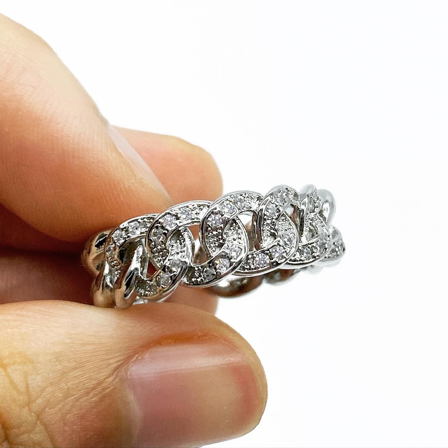 Anillo de cadena chunky